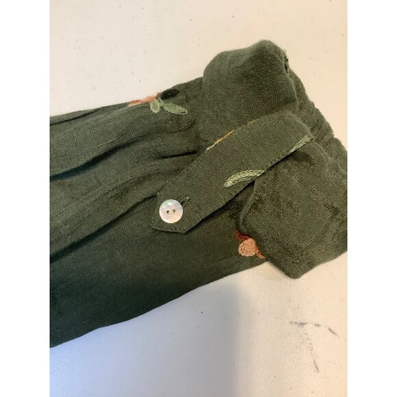 Anthropologie Fig & Flower Embroidered Boho Long Sleeve Top – Women’s Large - Picture 7 of 10